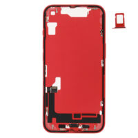 Middenframe (Pulled B) incl. kleine onderdelen - Rood, Voor iPhone 14