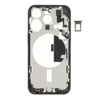 Middenframe (Pulled B) incl. kleine onderdelen - Zwart, Voor iPhone 15 Pro