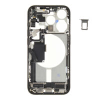 Middenframe (Pulled B) incl. kleine onderdelen - Zwart, Voor iPhone 15 Pro