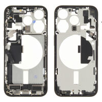 Middenframe (Pulled B) incl. kleine onderdelen - Zwart, Voor iPhone 15 Pro