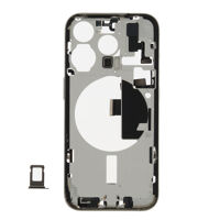 Middenframe (Pulled C) incl. kleine onderdelen - Grijs, Voor iPhone 15 Pro