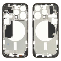 Achterkant (excl. Logo) - Zwart Titanium, Voor iPhone 15 Pro