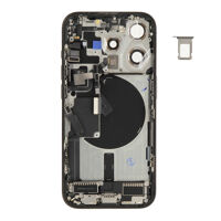 Achterkant (Pulled C) incl. kleine onderdelen - Zwart, Voor iPhone 15 Pro