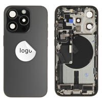 Achterkant (Pulled C) incl. kleine onderdelen - Zwart, Voor iPhone 15 Pro