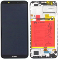 LCD Touchscreen (incl. battery) - Black, Huawei Y7 2018