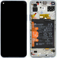 LCD Touchscreen (incl. battery) - Silver, Huawei P40 Lite (5G)