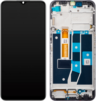 LCD Touchscreen (incl. frame) - Black, Oppo A16 & A16s