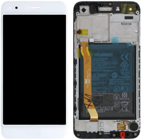 LCD Touchscreen (incl. battery) - White, Huawei Y6 Pro (2017) / P9 Lite Mini