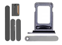 Keyset + Simkaartlade - Zwart, Voor iPhone 13 Pro