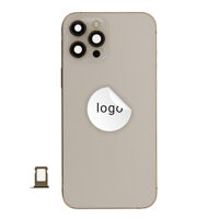 Achterkant (Pulled B) incl. kleine onderdelen - Goud, Voor iPhone 12 Pro Max