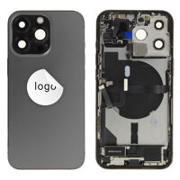 Achterkant (Pulled C) incl. kleine onderdelen - Grafiet, Voor iPhone 13 Pro