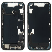 Middenframe (Pulled B) incl. kleine onderdelen - Zwart, Voor iPhone 14