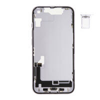 Middenframe (Pulled C) incl. kleine onderdelen - Paars, Voor iPhone 14
