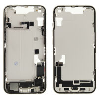 Middenframe (Pulled C) incl. kleine onderdelen - Wit, Voor iPhone 14
