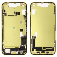Middenframe (Pulled B) incl. kleine onderdelen - Geel, Voor iPhone 14