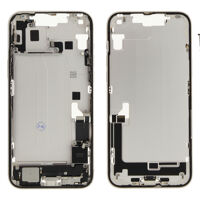Middenframe (Pulled B) incl. kleine onderdelen - Wit, Voor iPhone 14 Plus