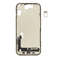 Middenframe (Pulled A) incl. kleine onderdelen - Geel, Voor iPhone 15