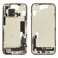 Middenframe (Pulled A) incl. kleine onderdelen - Geel, Voor iPhone 15