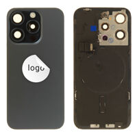 Achterkant glas (Pulled C) - Zwart, voor iPhone 15 Pro