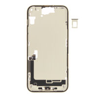 Middenframe (Pulled B) incl. kleine onderdelen - Geel, Voor iPhone 15 Plus