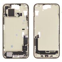 Middenframe (Pulled B) incl. kleine onderdelen - Geel, Voor iPhone 15 Plus