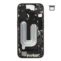 Middenframe (Pulled B) incl. kleine onderdelen - Zwart, Voor iPhone 16