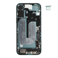 Middenframe (Pulled A) incl. kleine onderdelen - Groen, Voor iPhone 16 Plus