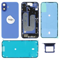 Achterkant (Pulled C) incl. kleine onderdelen - Blauw, Voor iPhone 16 Plus