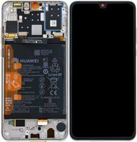 LCD Touchscreen (incl. battery) - White, Huawei P30 Lite (2019 MAR-LX1A)