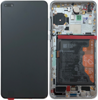 LCD Touchscreen (incl. battery) - White, Huawei P40